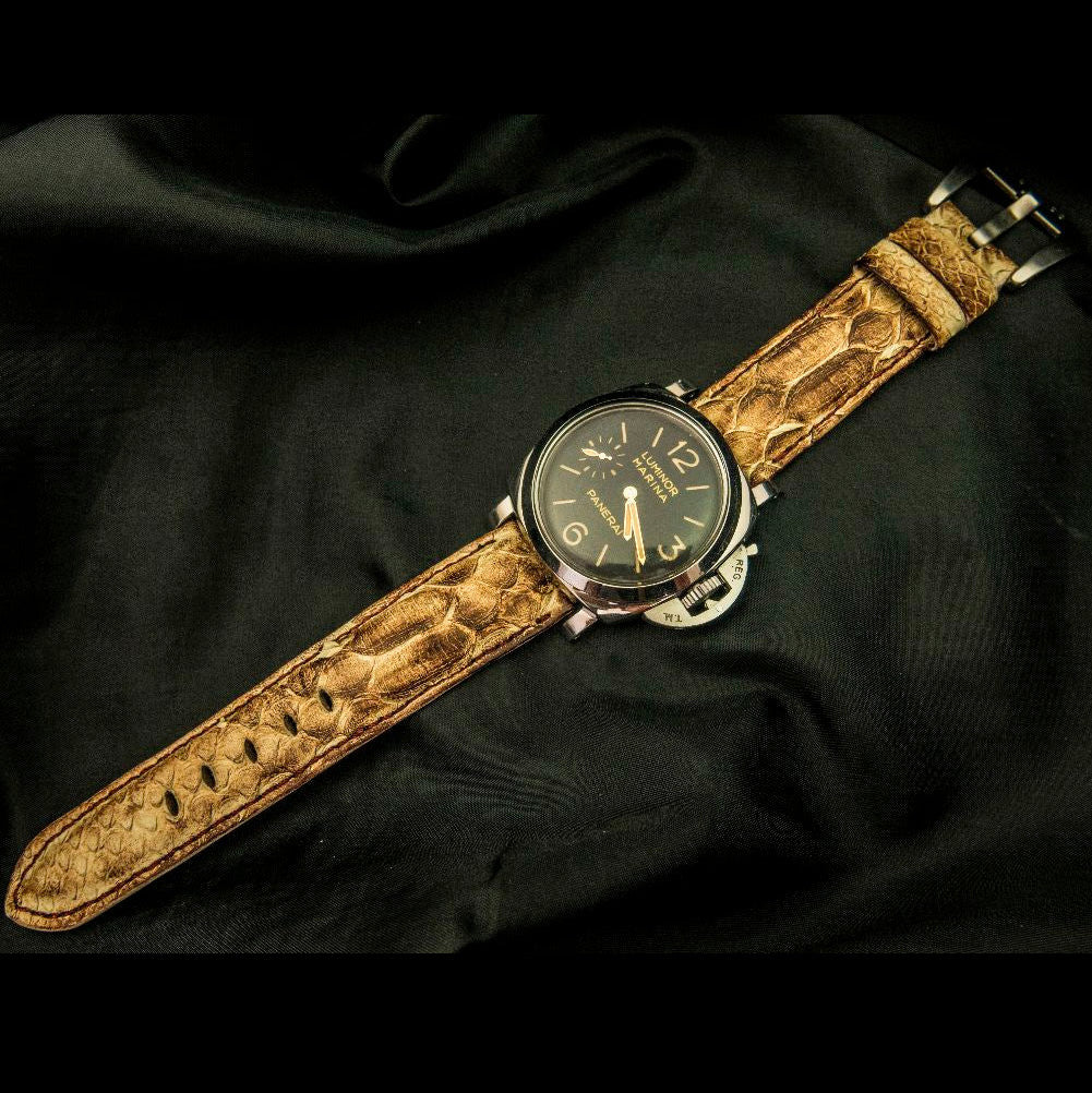 BEIGE PYTHON LEATHER STRAP