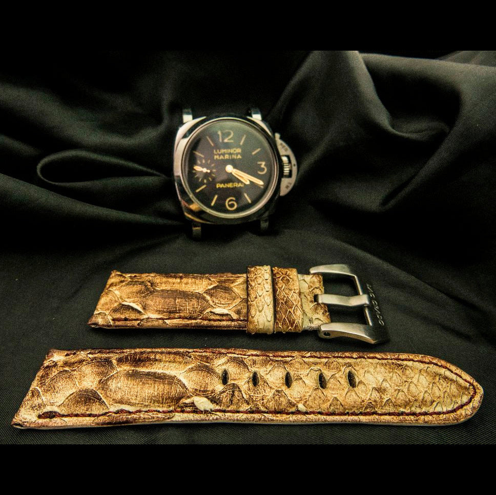 BEIGE PYTHON LEATHER STRAP