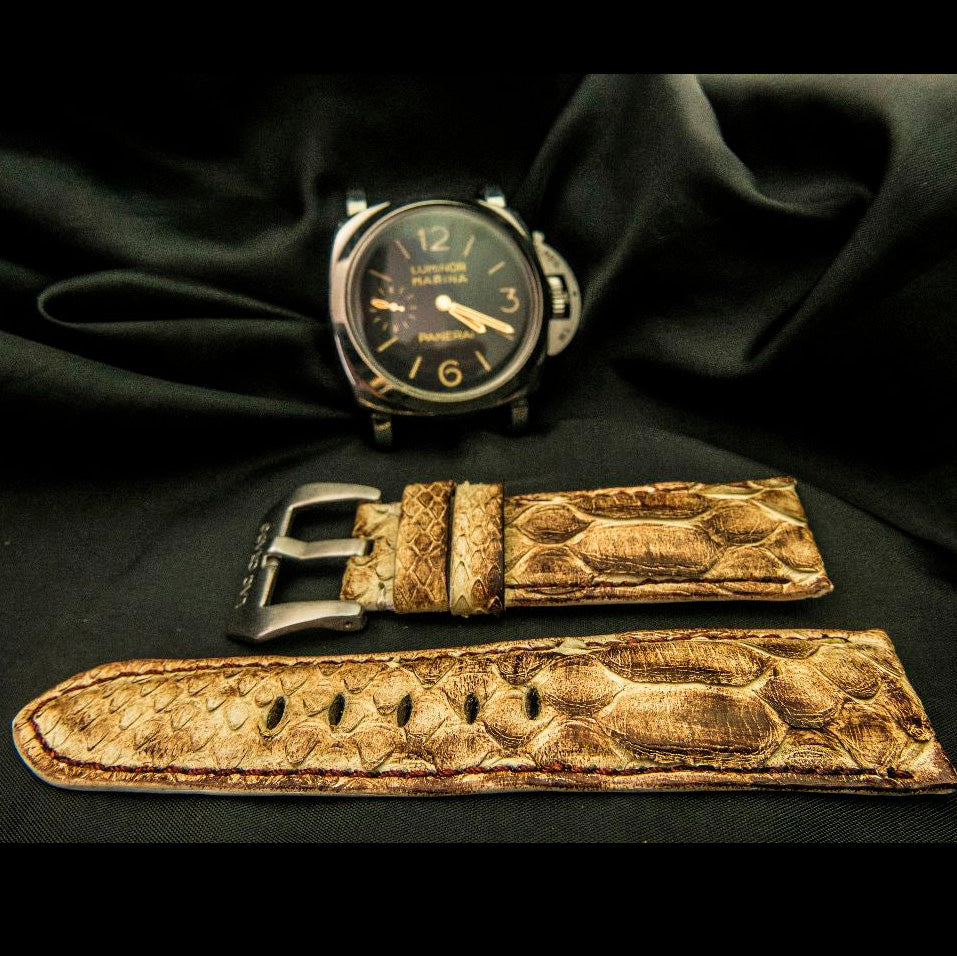 BEIGE PYTHON LEATHER STRAP