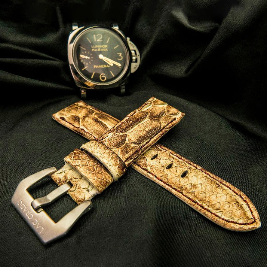 BEIGE PYTHON LEATHER STRAP