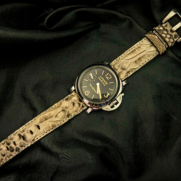 WHITE PYTHON LEATHER STRAP