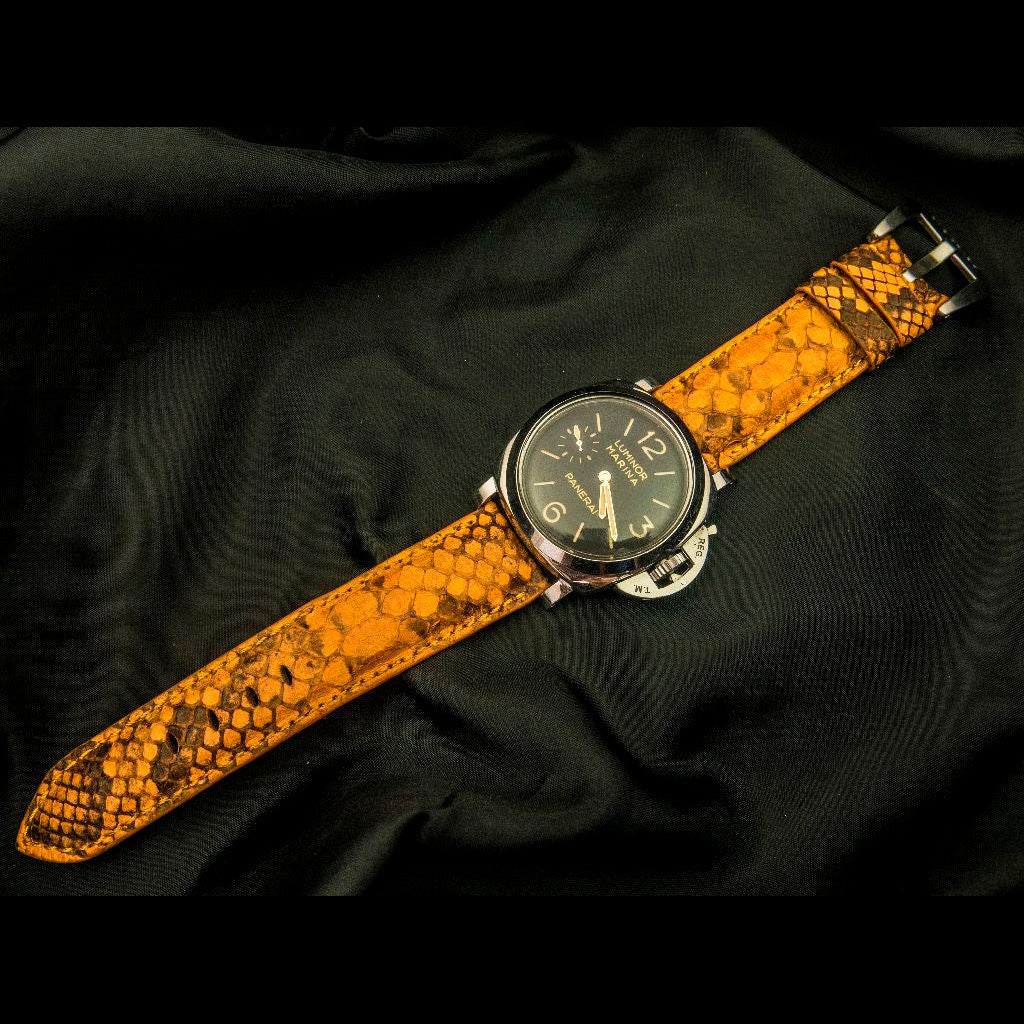 YELLOW PYTHON LEATHER STRAP