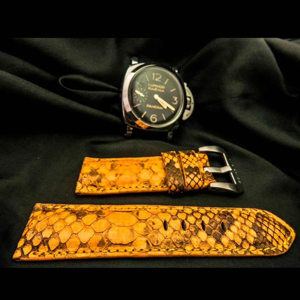YELLOW PYTHON LEATHER STRAP