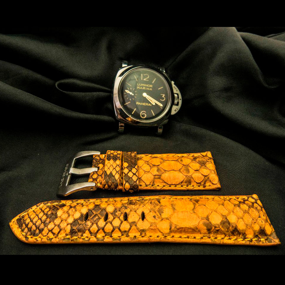 YELLOW PYTHON LEATHER STRAP