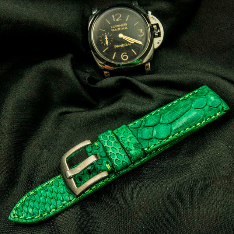 GREEN PYTHON LEATHER STRAP