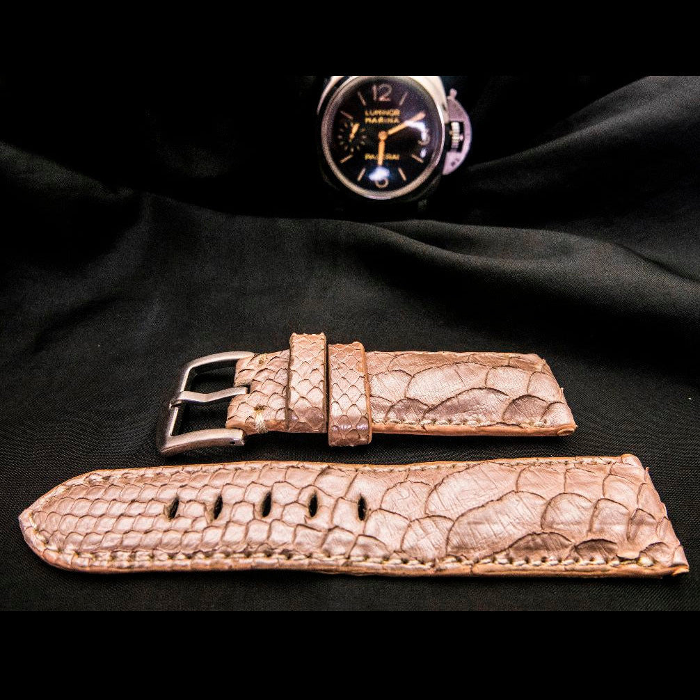 PINK PYTHON LEATHER STRAP