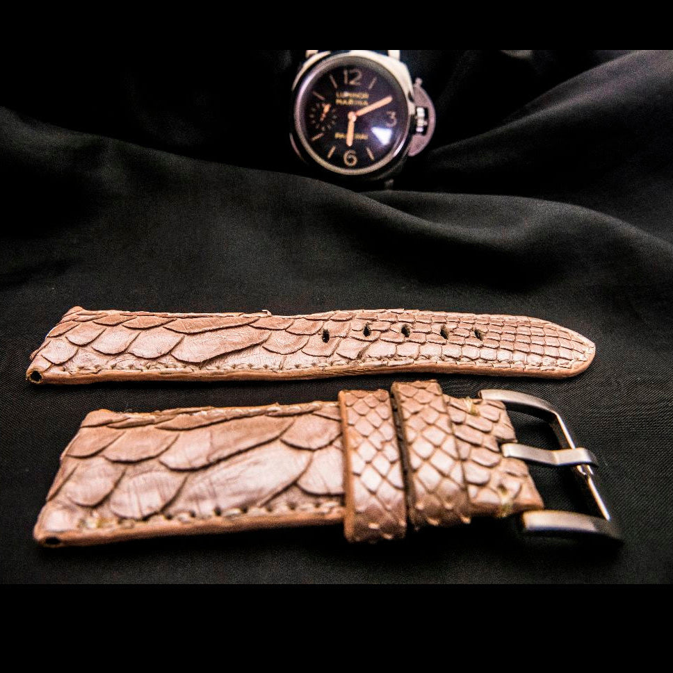 PINK PYTHON LEATHER STRAP