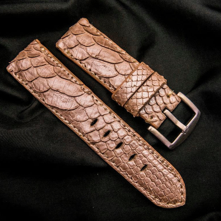 PINK PYTHON LEATHER STRAP