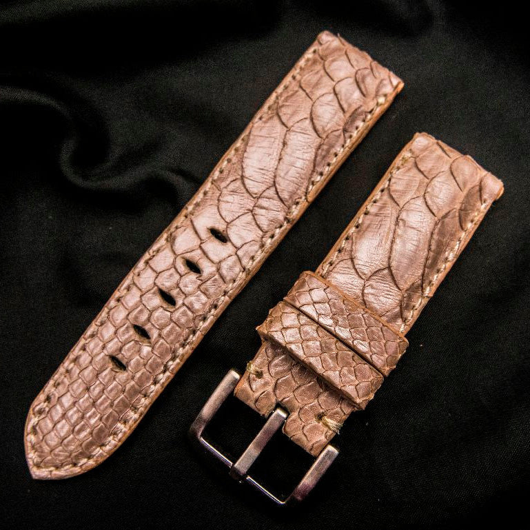 PINK PYTHON LEATHER STRAP