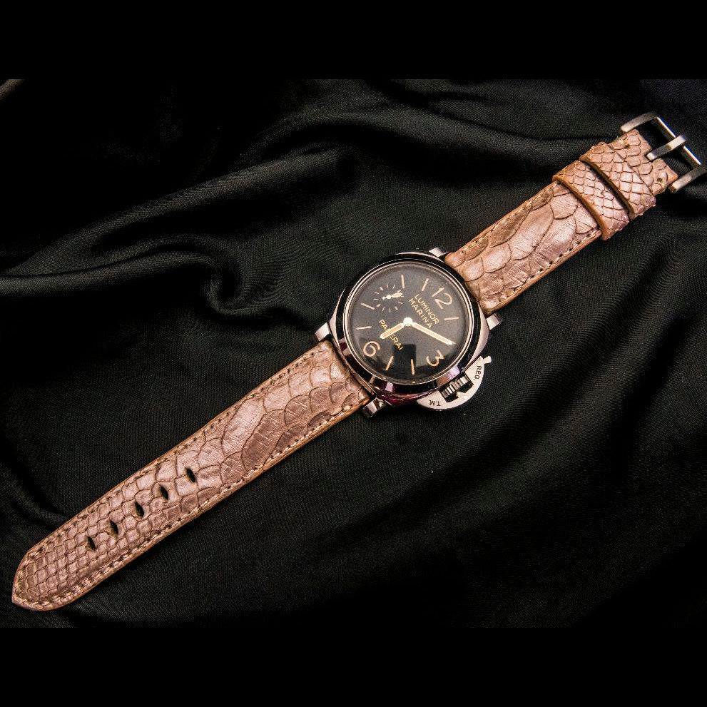 PINK PYTHON LEATHER STRAP