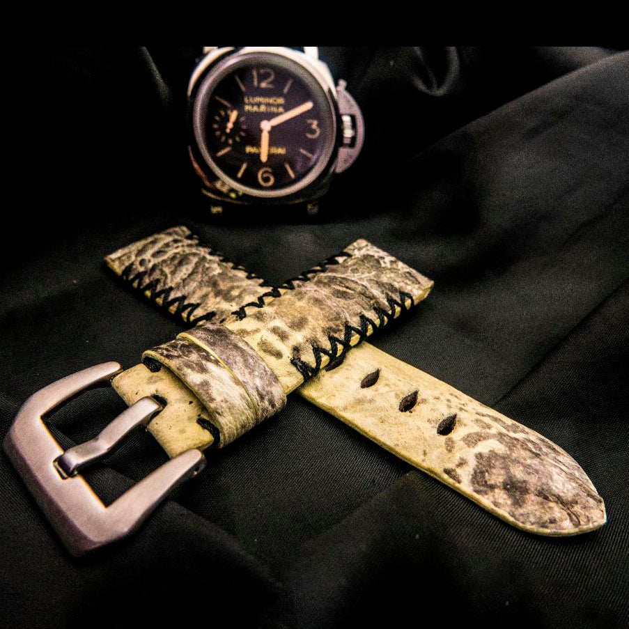 YELLOW TOAD LEATHER STRAP