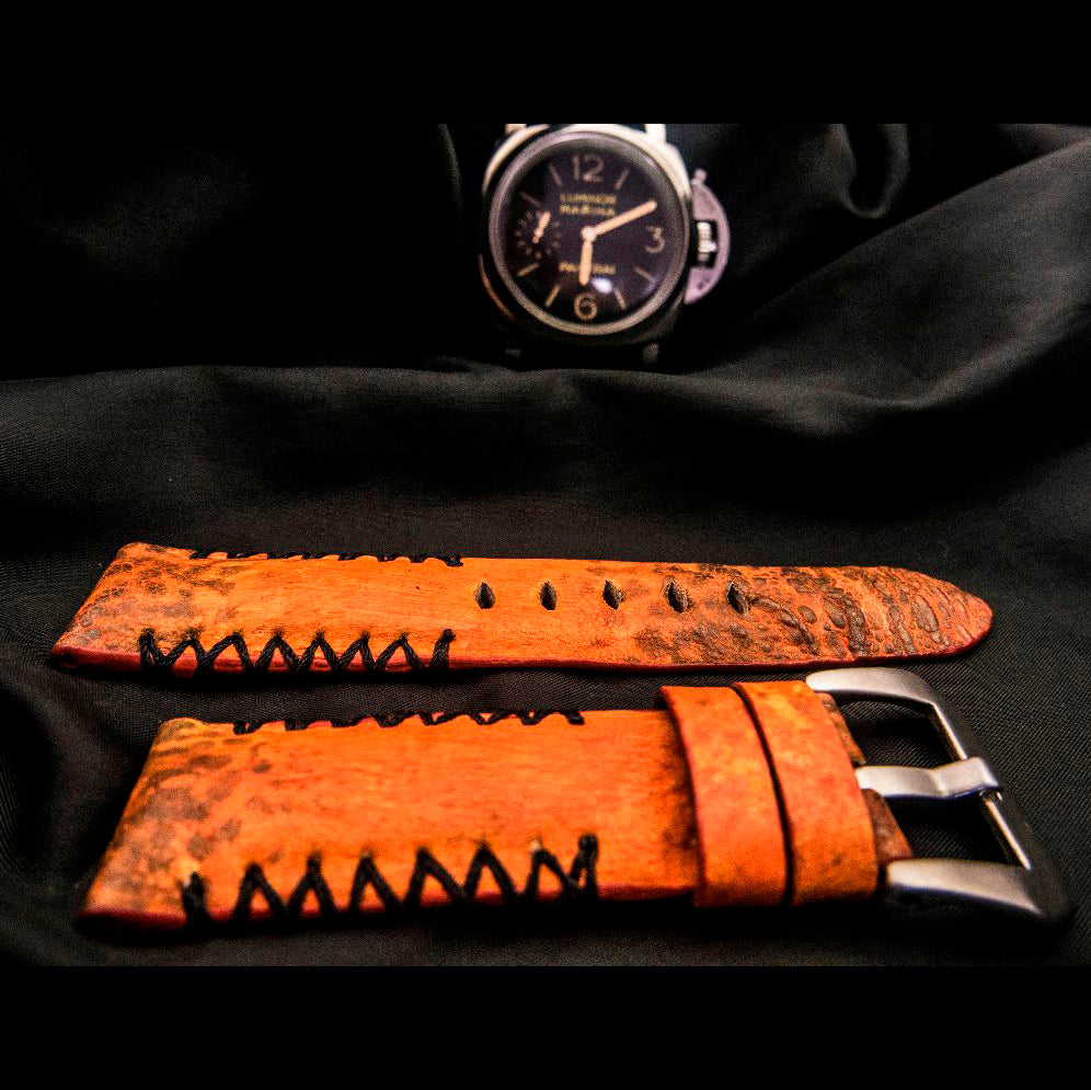 ORANGE TOAD LEATHER STRAP