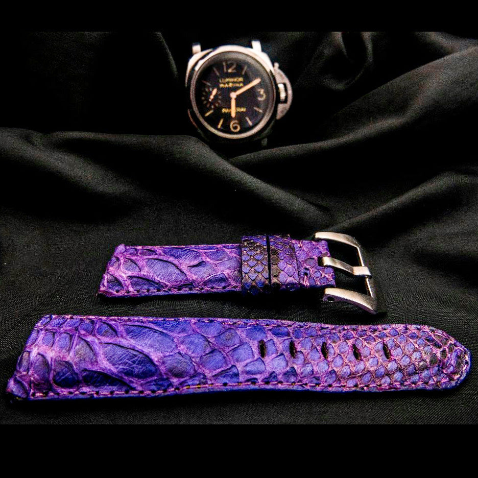 PURPLE PYTHON LEATHER STRAP