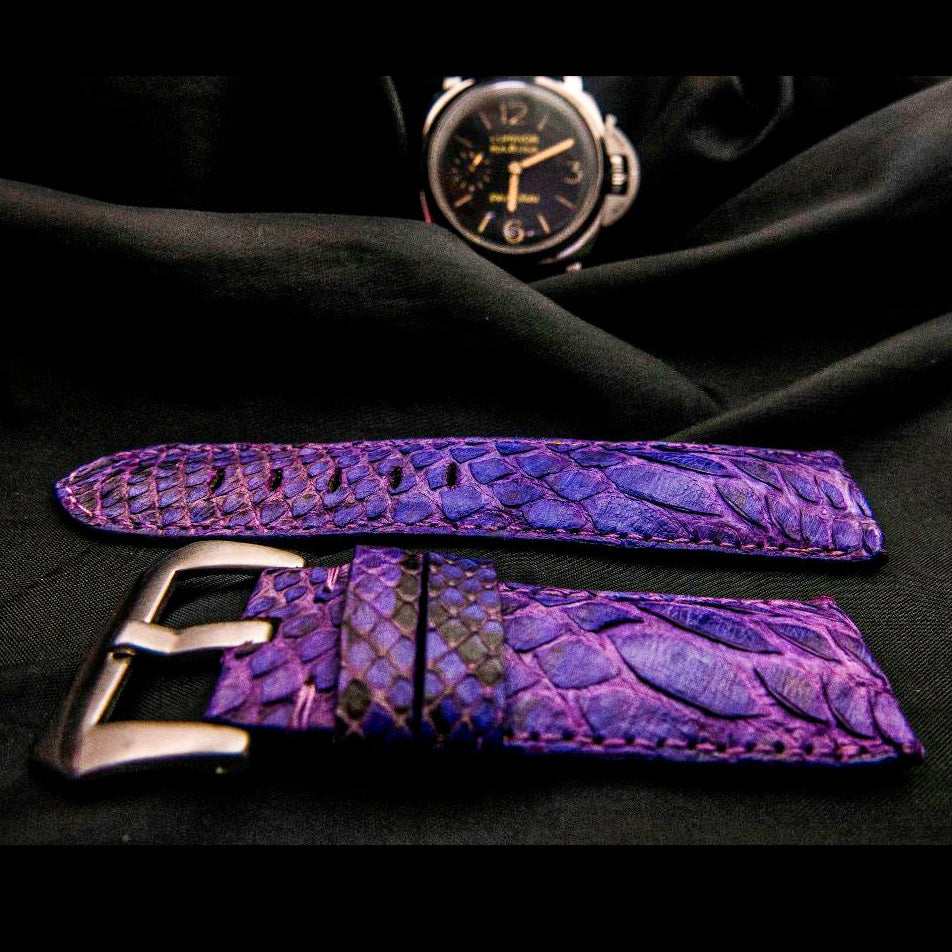 PURPLE PYTHON LEATHER STRAP