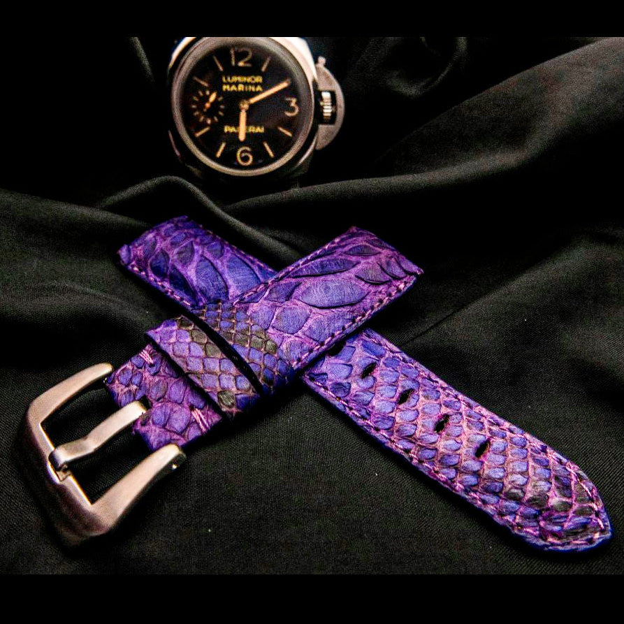PURPLE PYTHON LEATHER STRAP
