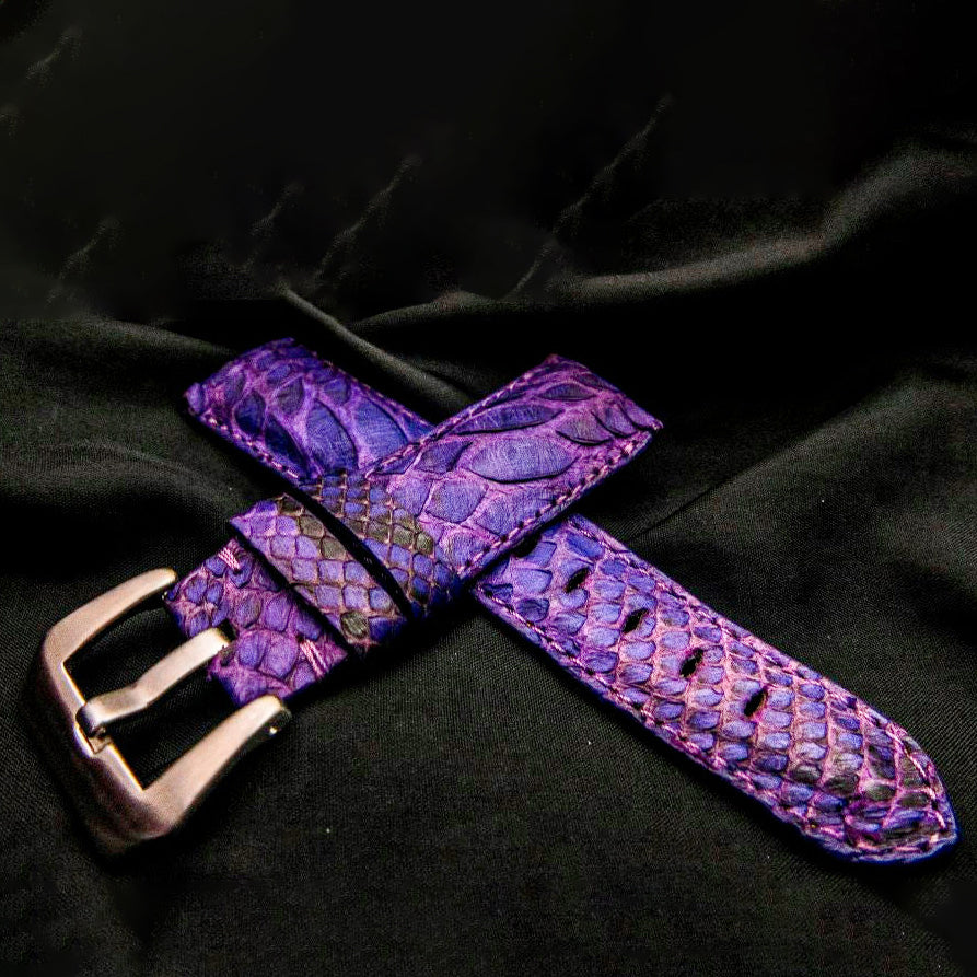 PURPLE PYTHON LEATHER STRAP