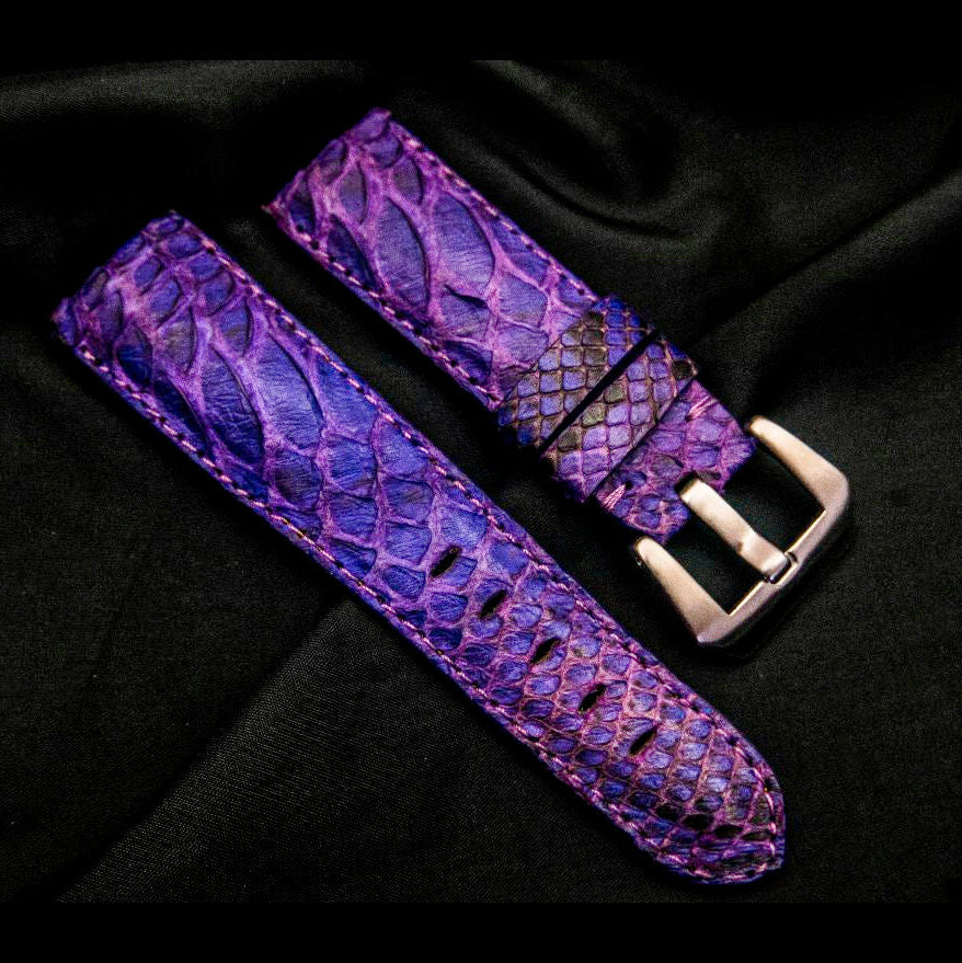 PURPLE PYTHON LEATHER STRAP
