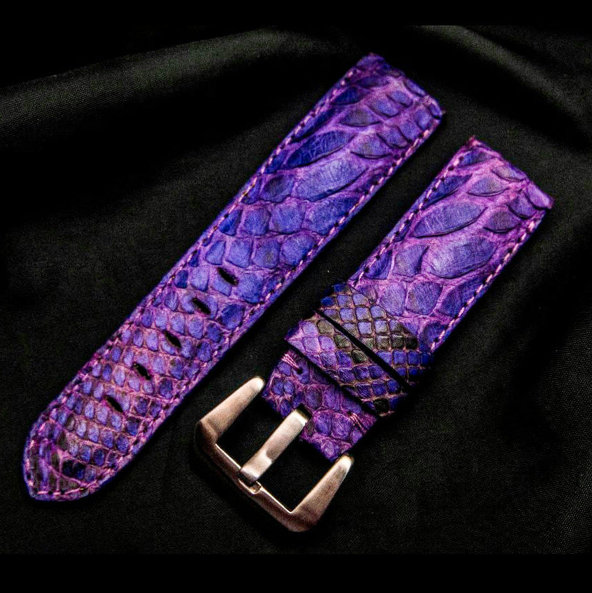 PURPLE PYTHON LEATHER STRAP