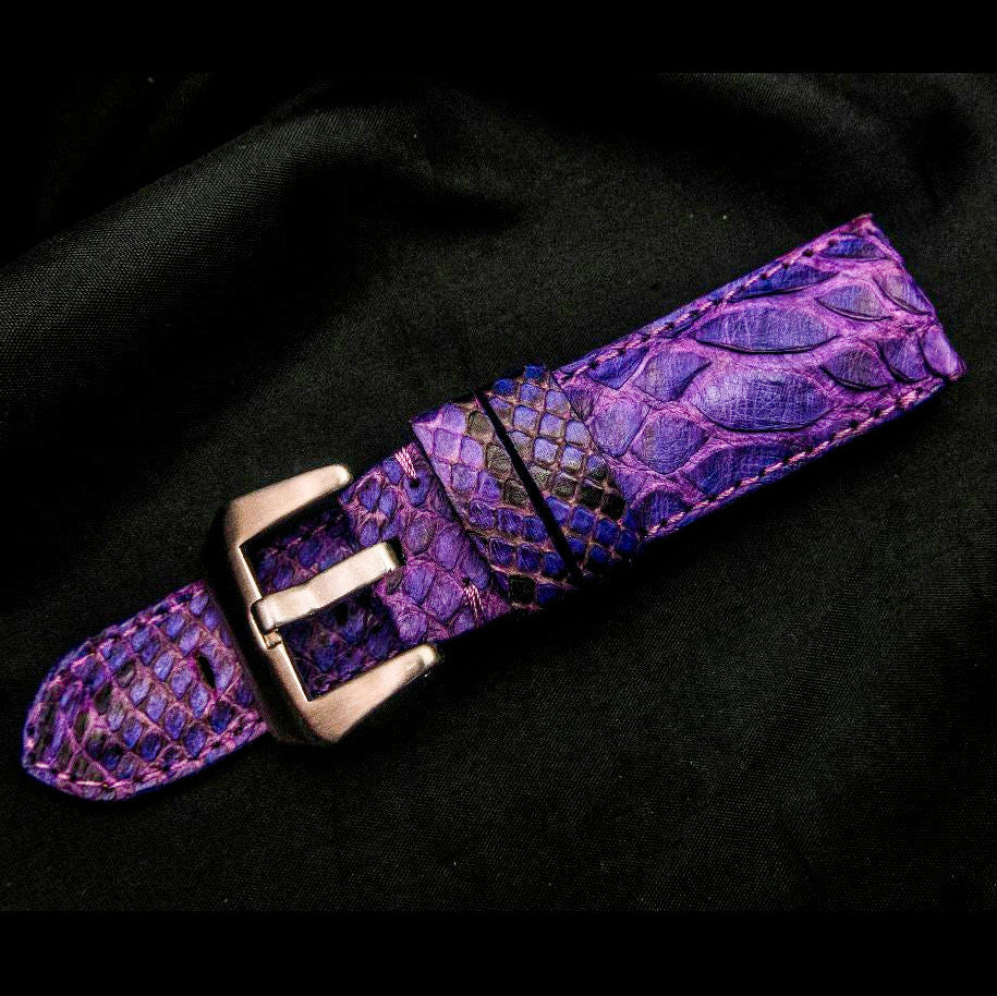 PURPLE PYTHON LEATHER STRAP