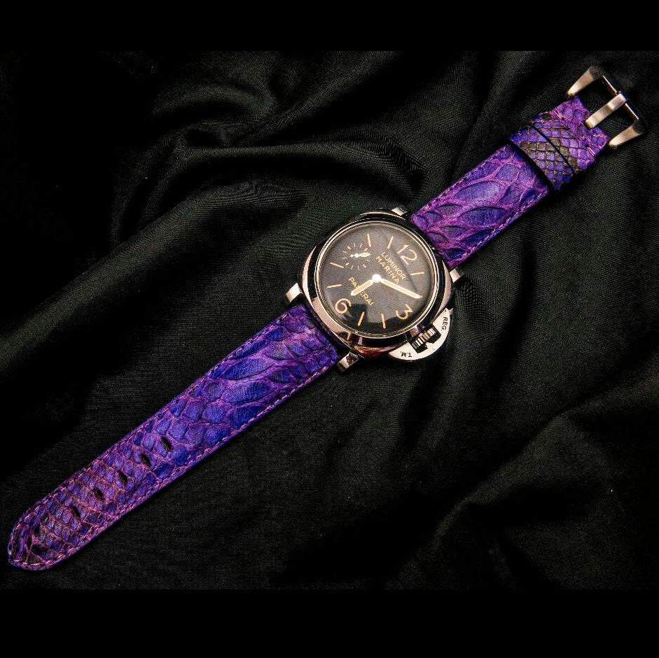 PURPLE PYTHON LEATHER STRAP