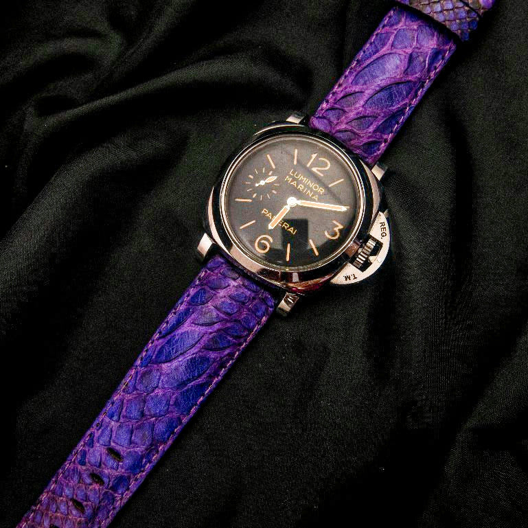 PURPLE PYTHON LEATHER STRAP