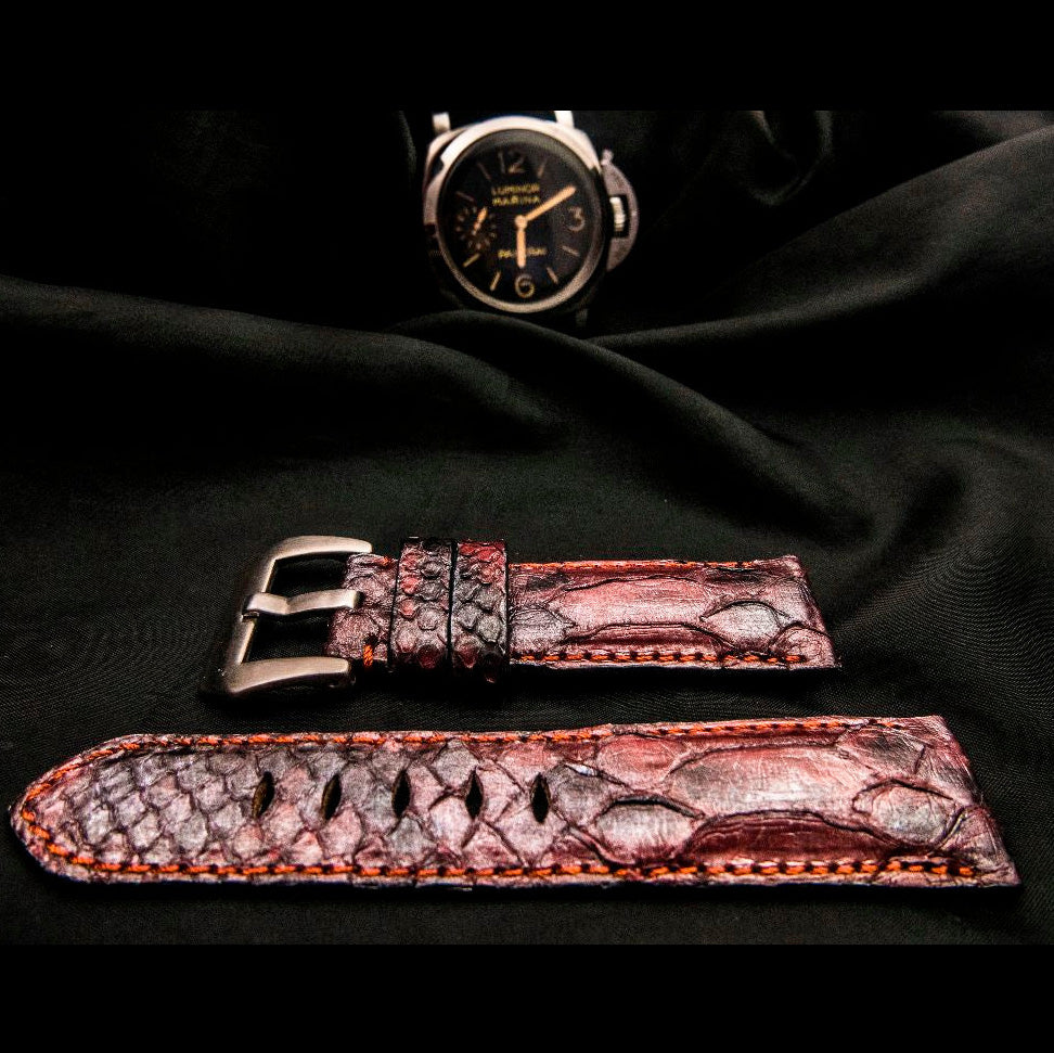 PINK PYTHON LEATHER STRAP