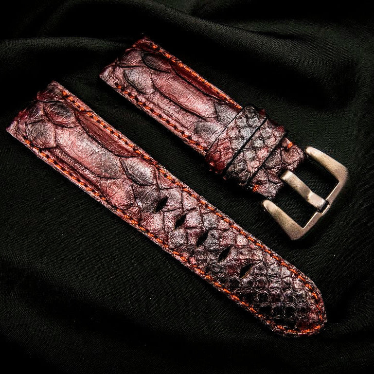 PINK PYTHON LEATHER STRAP