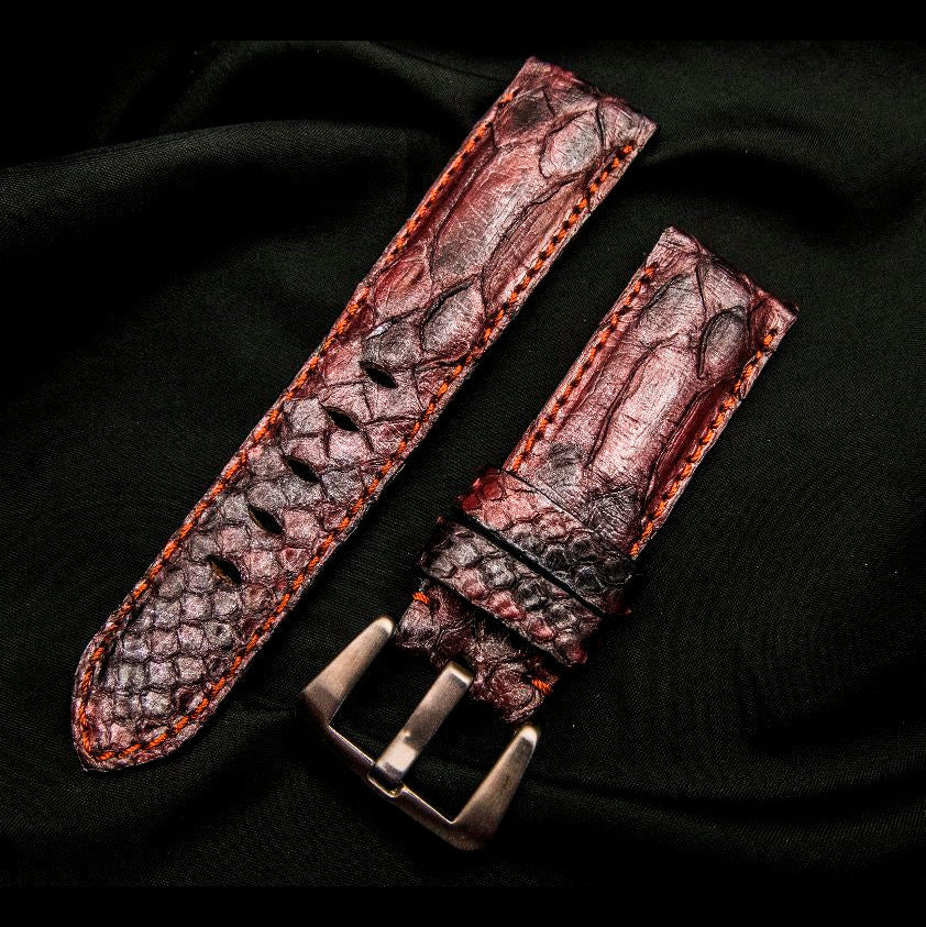 PINK PYTHON LEATHER STRAP