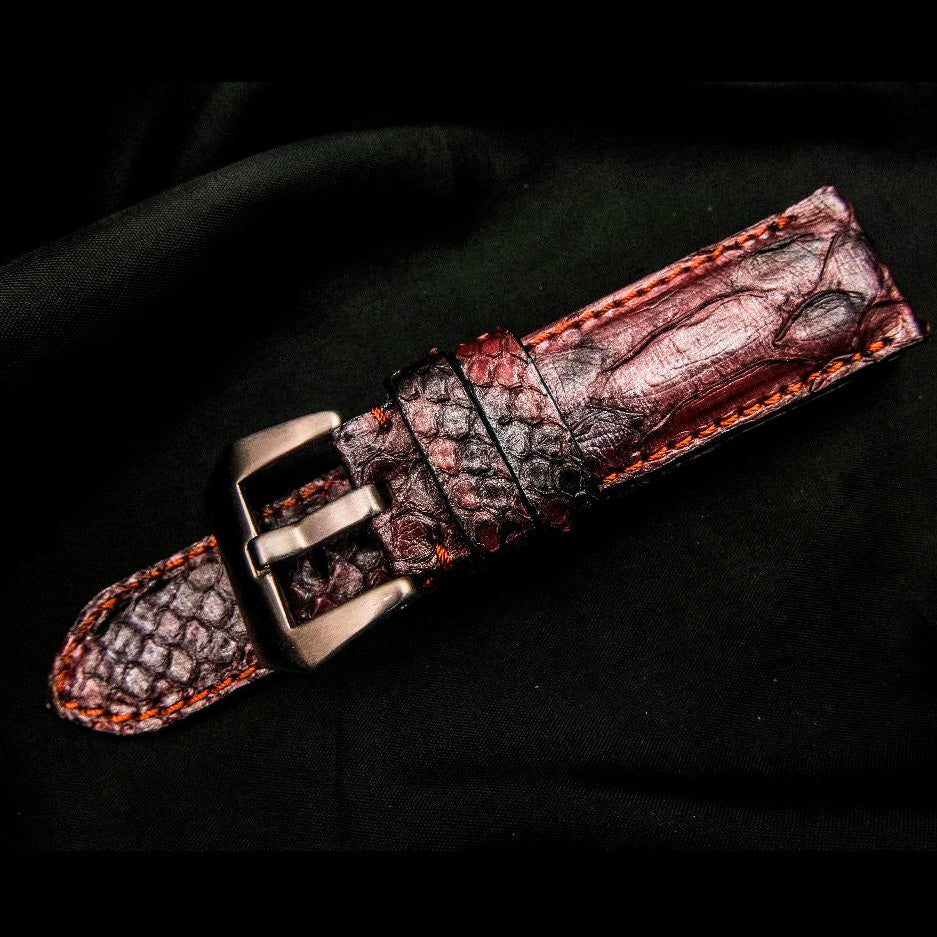 PINK PYTHON LEATHER STRAP