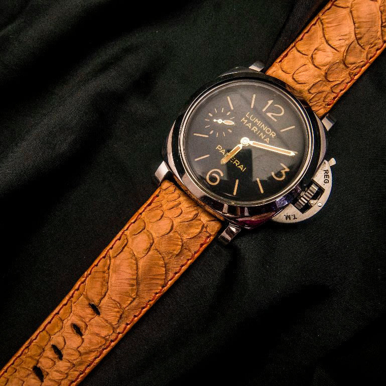 ORANGE PYTHON LEATHER STRAP