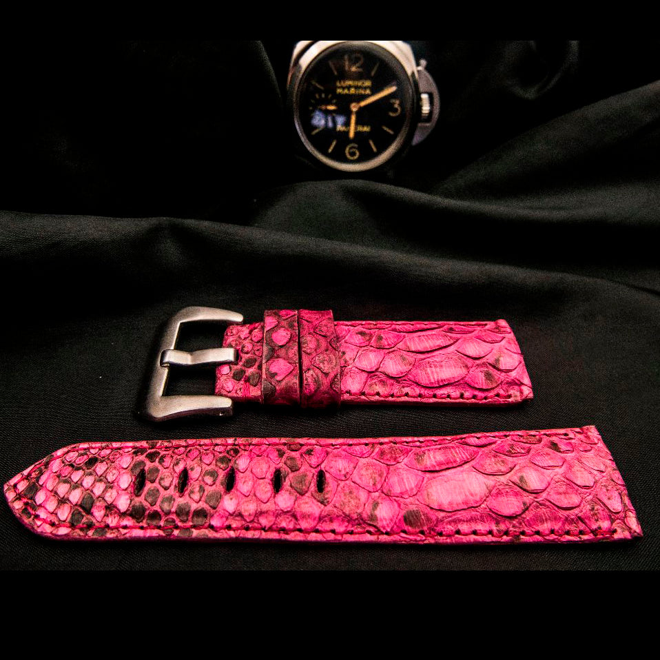 PINK PYTHON LEATHER STRAP