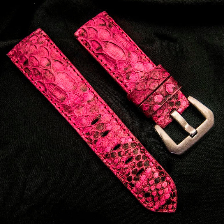 PINK PYTHON LEATHER STRAP