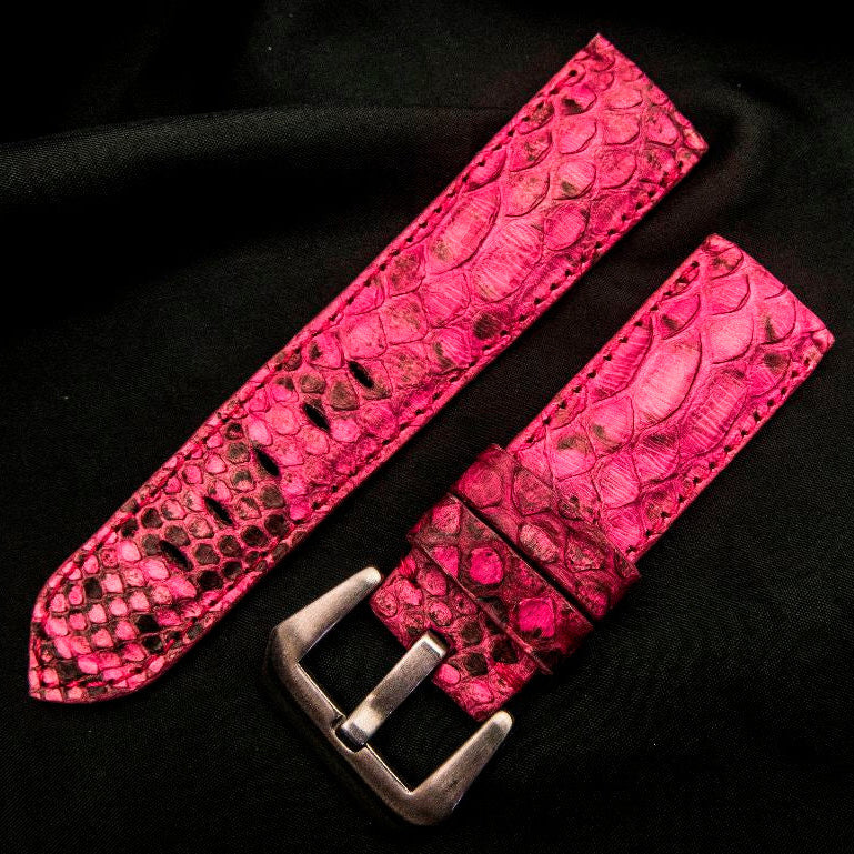 PINK PYTHON LEATHER STRAP