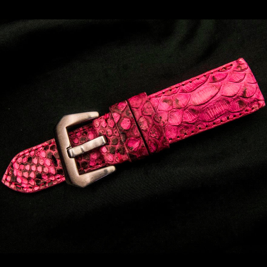 PINK PYTHON LEATHER STRAP
