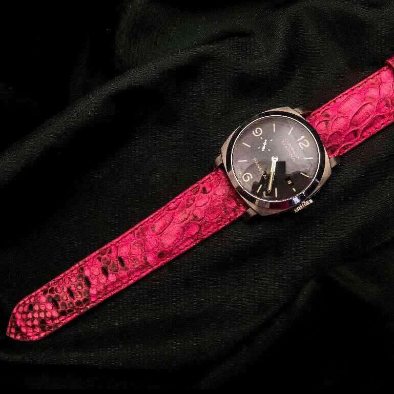 PINK PYTHON LEATHER STRAP