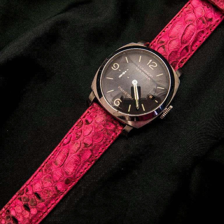 PINK PYTHON LEATHER STRAP