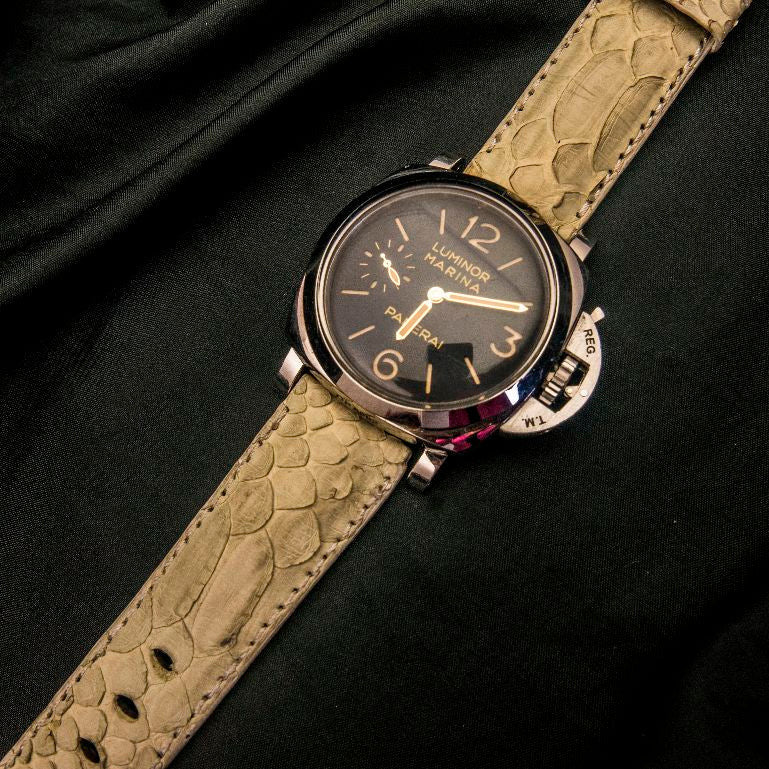 WHITE PYTHON LEATHER STRAP