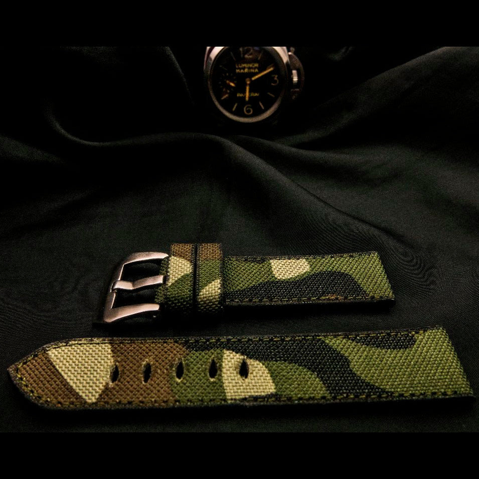 CAMO DENIM LEATHER STRAP
