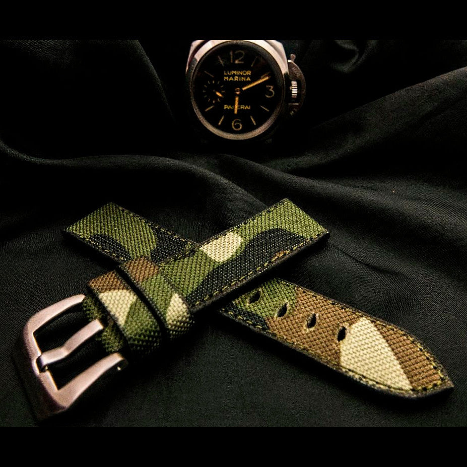 CAMO DENIM LEATHER STRAP