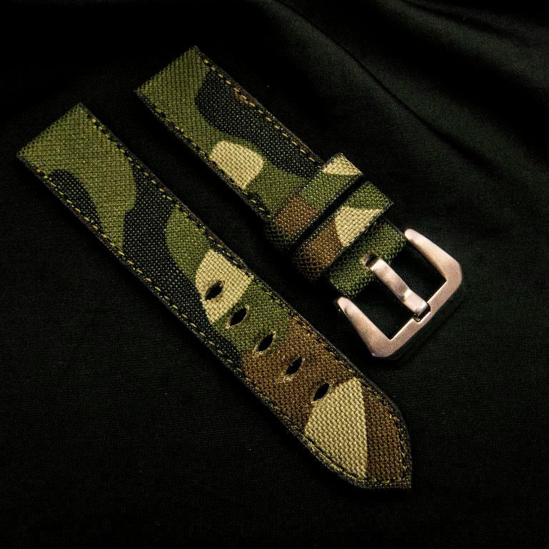 CAMO DENIM LEATHER STRAP