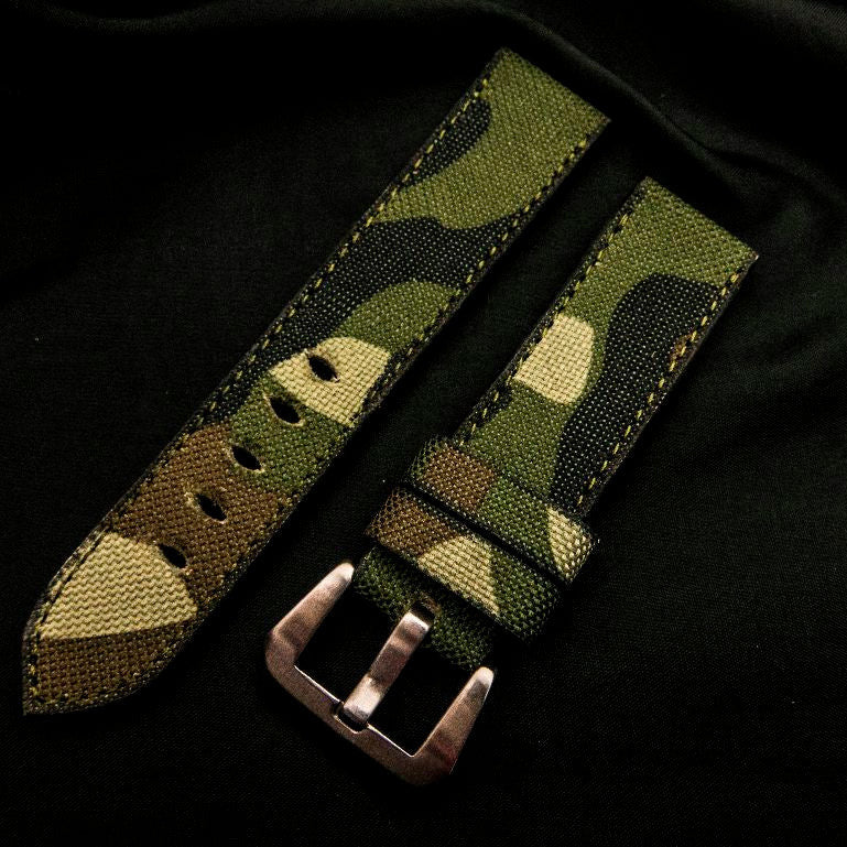 CAMO DENIM LEATHER STRAP