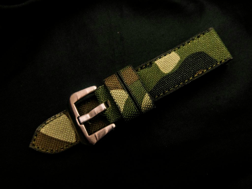 CAMO DENIM LEATHER STRAP - Lac Crado 
