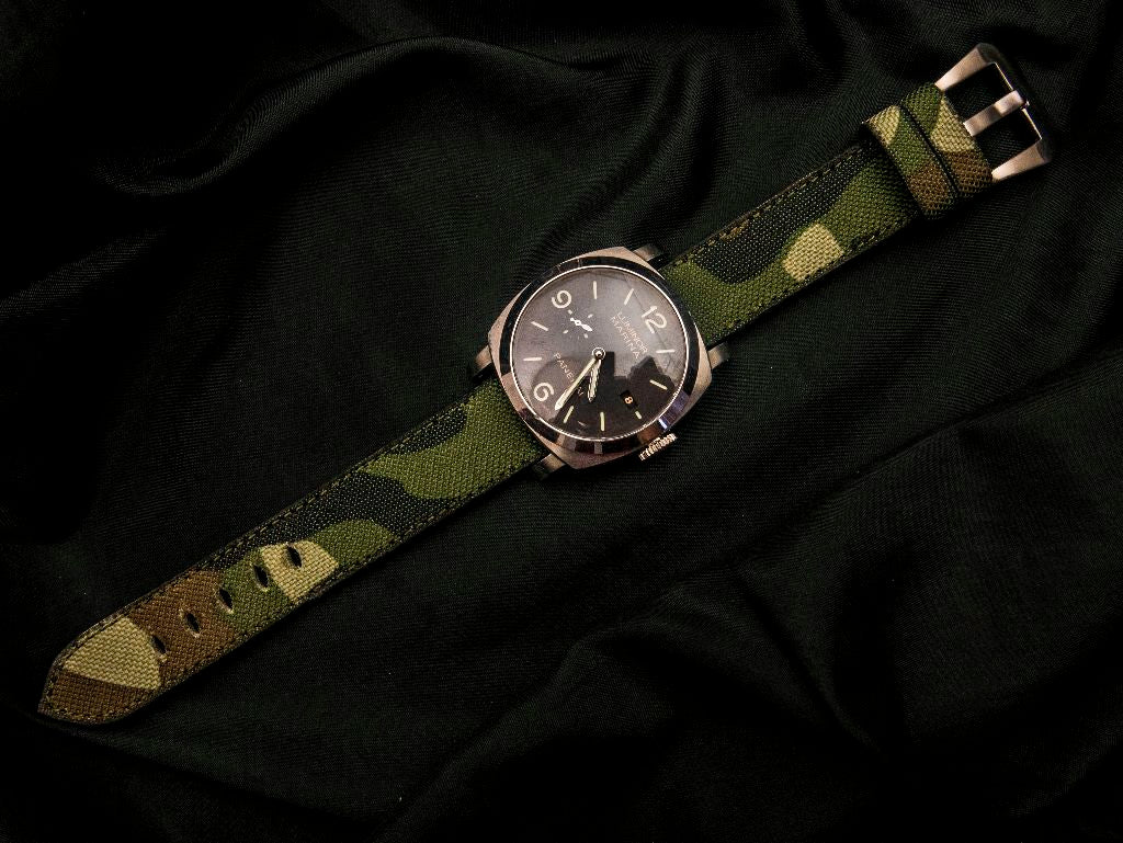 CAMO DENIM LEATHER STRAP - Lac Crado 