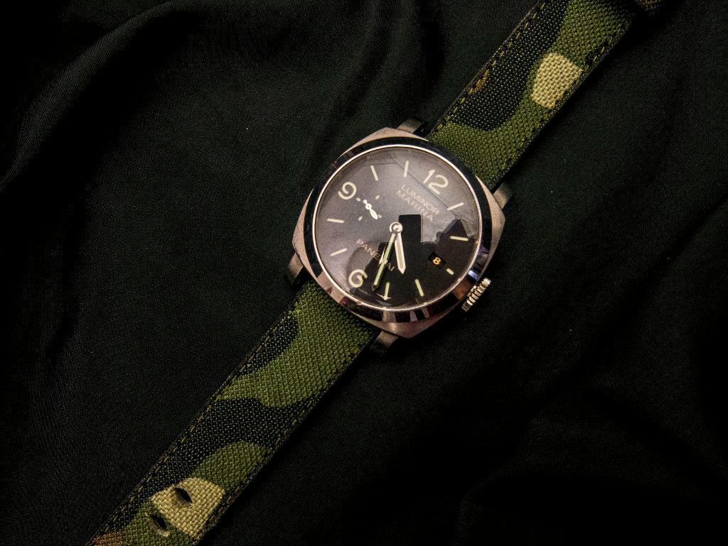 CAMO DENIM LEATHER STRAP - Lac Crado 