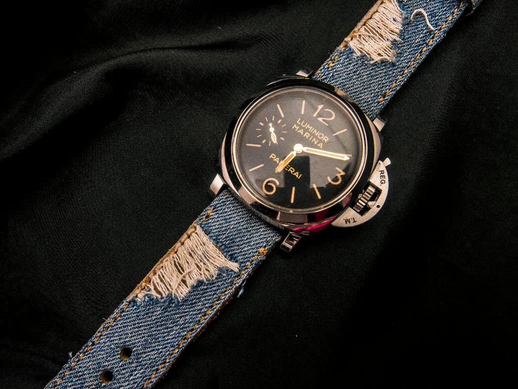 BLUE DENIM LEATHER STRAP - Lac Crado 