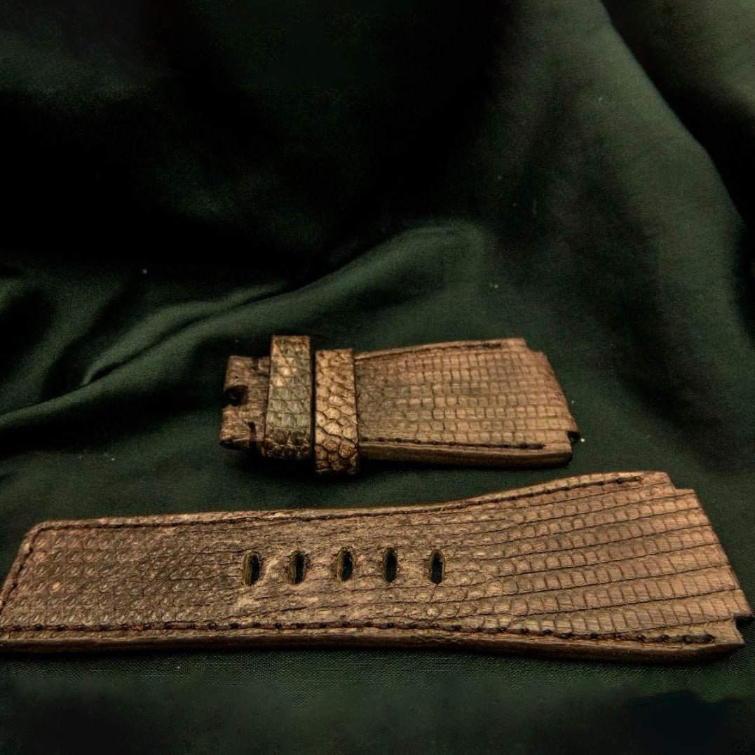 BROWN LIZARD LEATHER STRAP