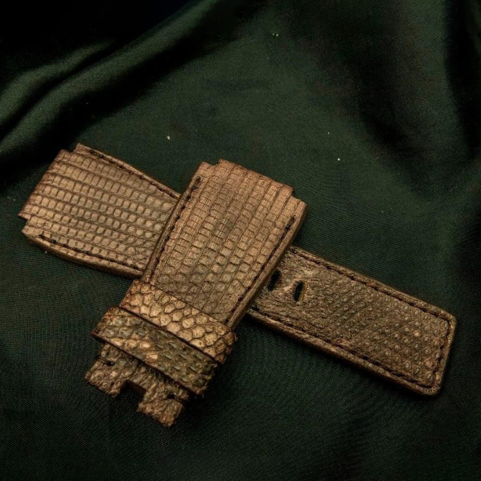 BROWN LIZARD LEATHER STRAP