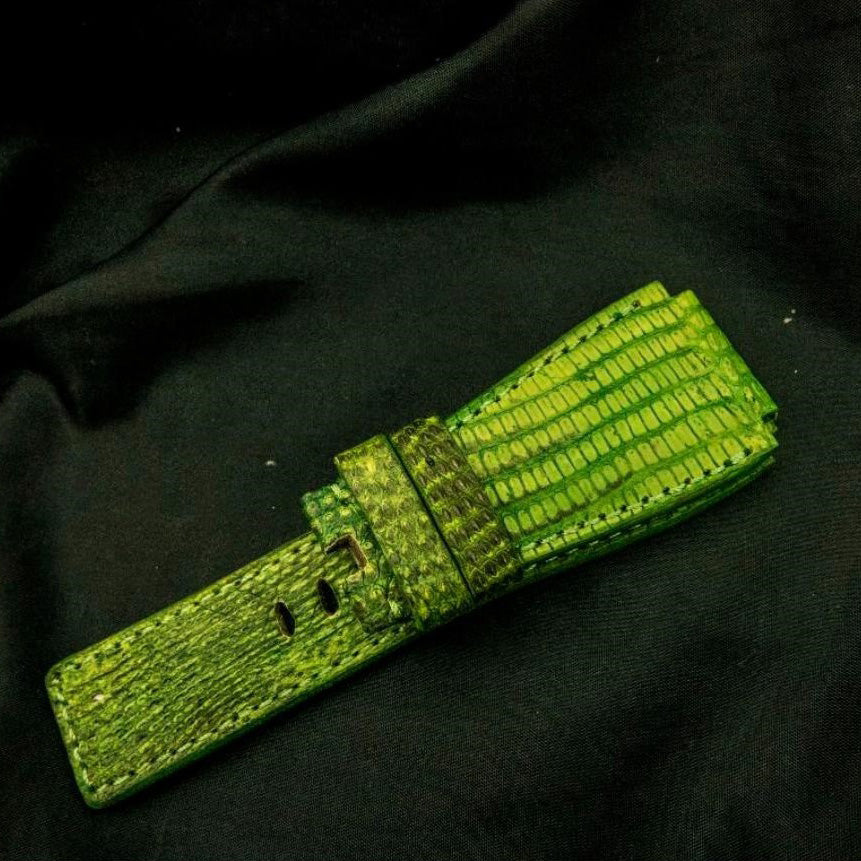 GREEN LIZARD LEATHER STRAP