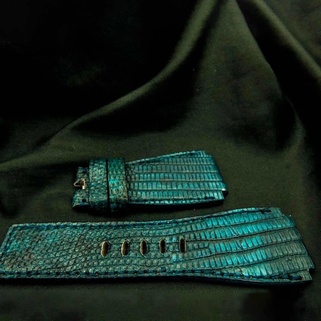 BLUE LIZARD LEATHER STRAP