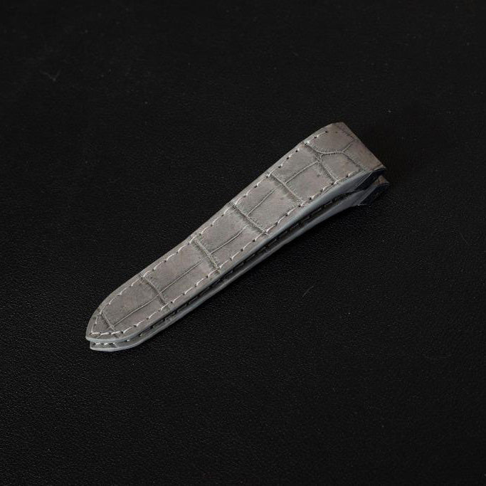 GREY CROCODILE LEATHER STRAP